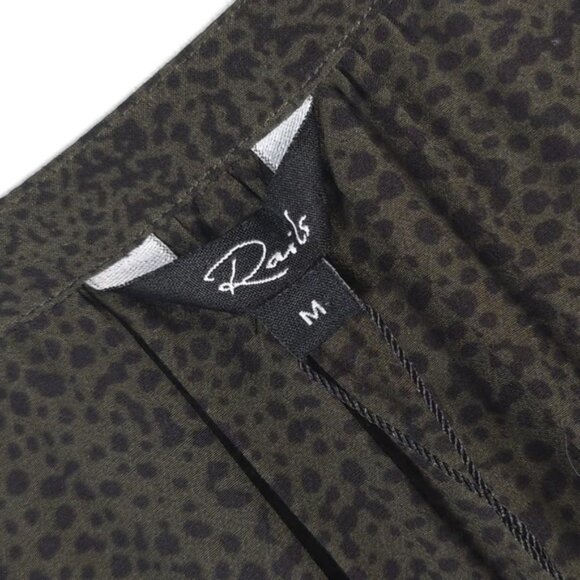 NWT Rails JASMINE OLIVE SPECKLED Smocked Waist Mini Fall Dress Size MEDIUM - Picture 3 of 16